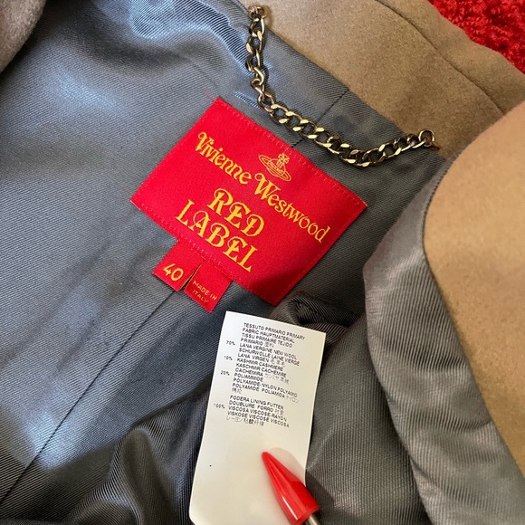 Vivienne Westwood AW14 Red Label Camel Coat IT 40 NEW - Picture 2 of 15